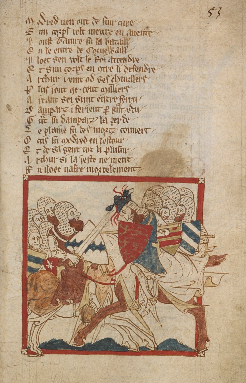 Arturo herido de muerte, ilustración de 