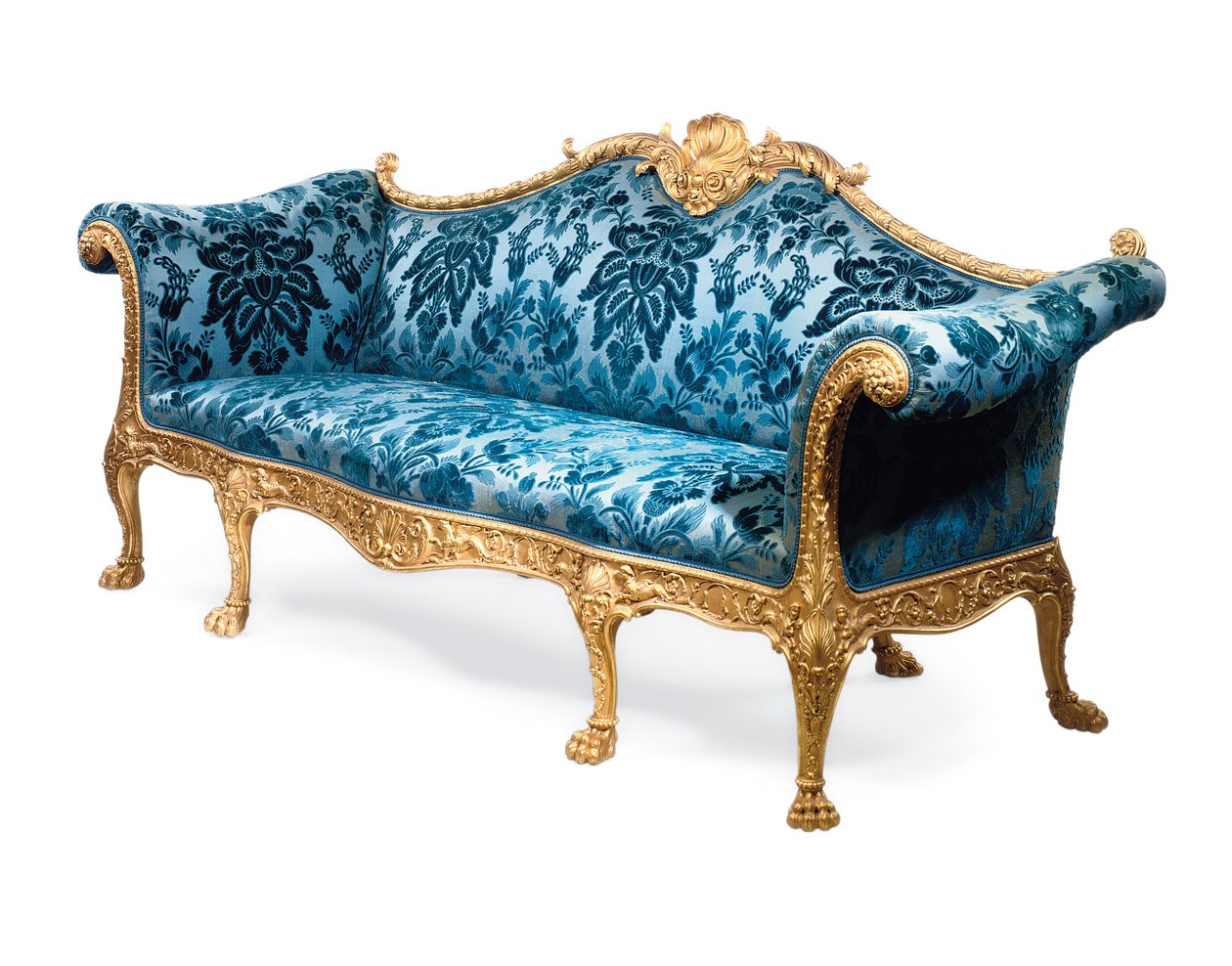 Un sofá dorado de Jorge III de Robert Adam