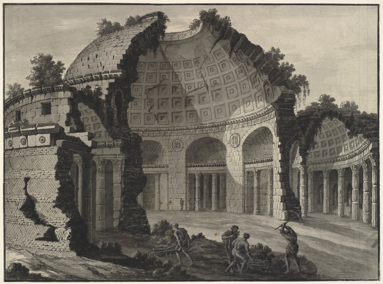 Fantasía arquitectónica de las ruinas de una rotonda antigua de Robert Adam