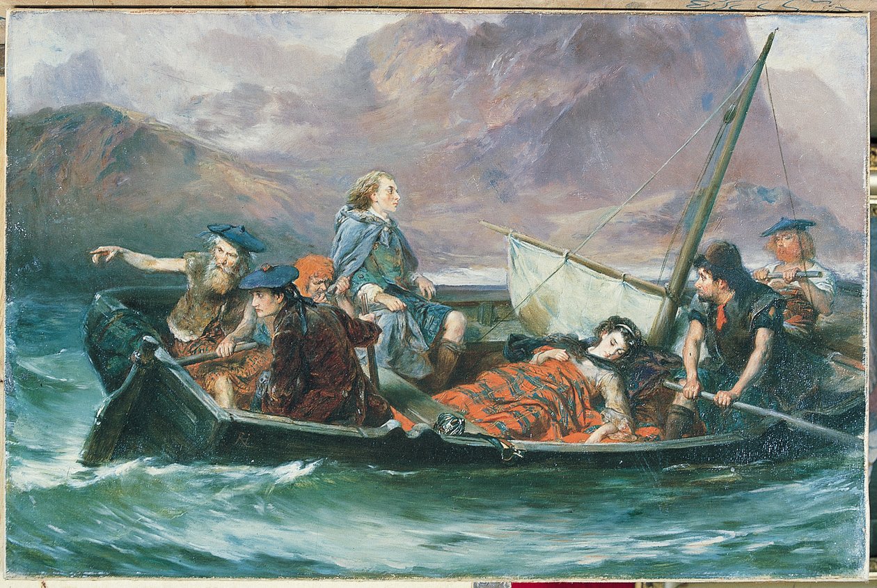 Durante el peregrinaje de Charles Edward Stuart (óleo sobre lienzo) de Robert Alexander Hillingford