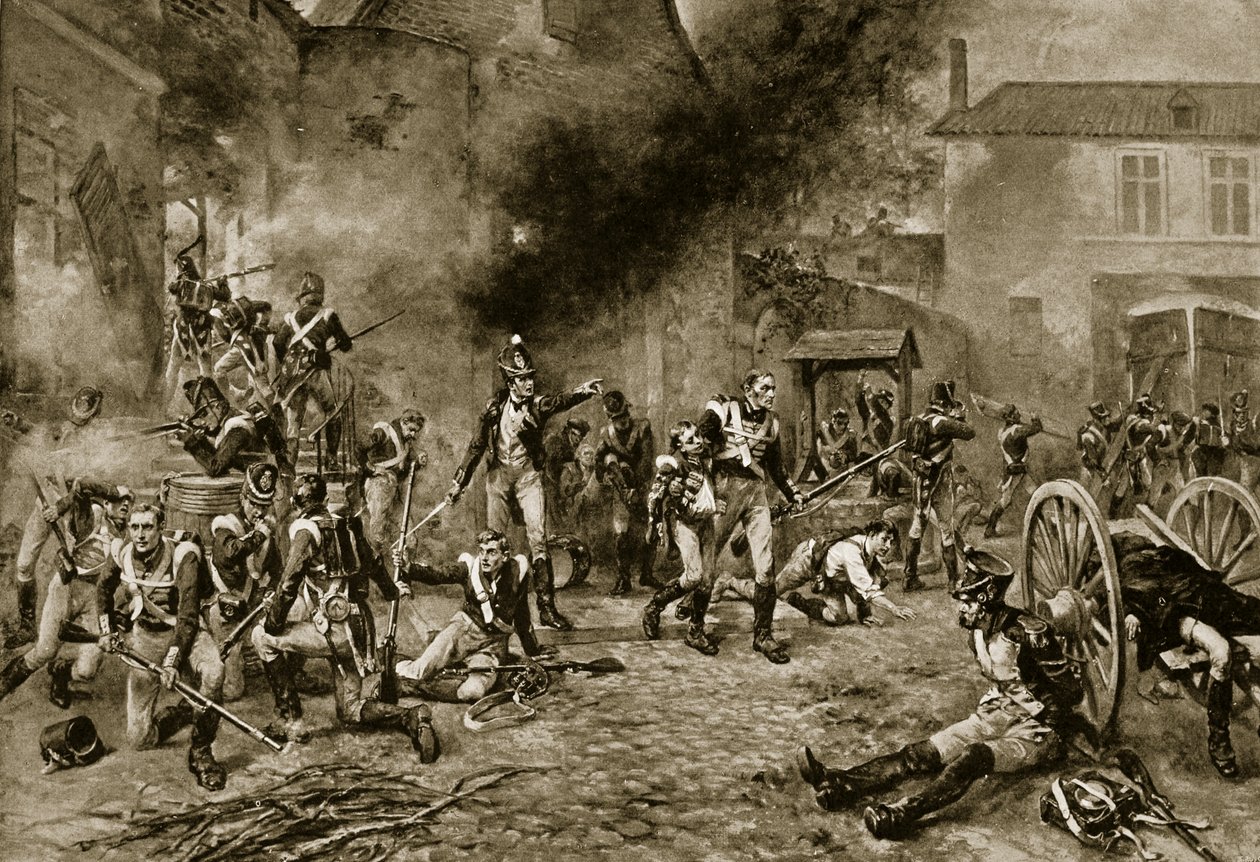 La defensa de Hougoumont, 18 de junio de 1815 de Robert Alexander Hillingford