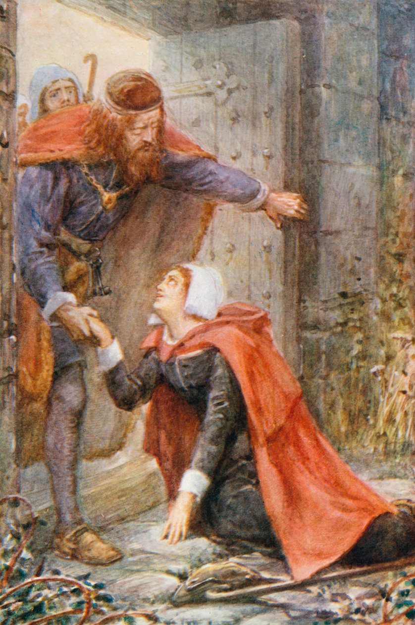 Mercy at the Wicket-gate (litografía en color) de Robert Ambrose (after) Dudley