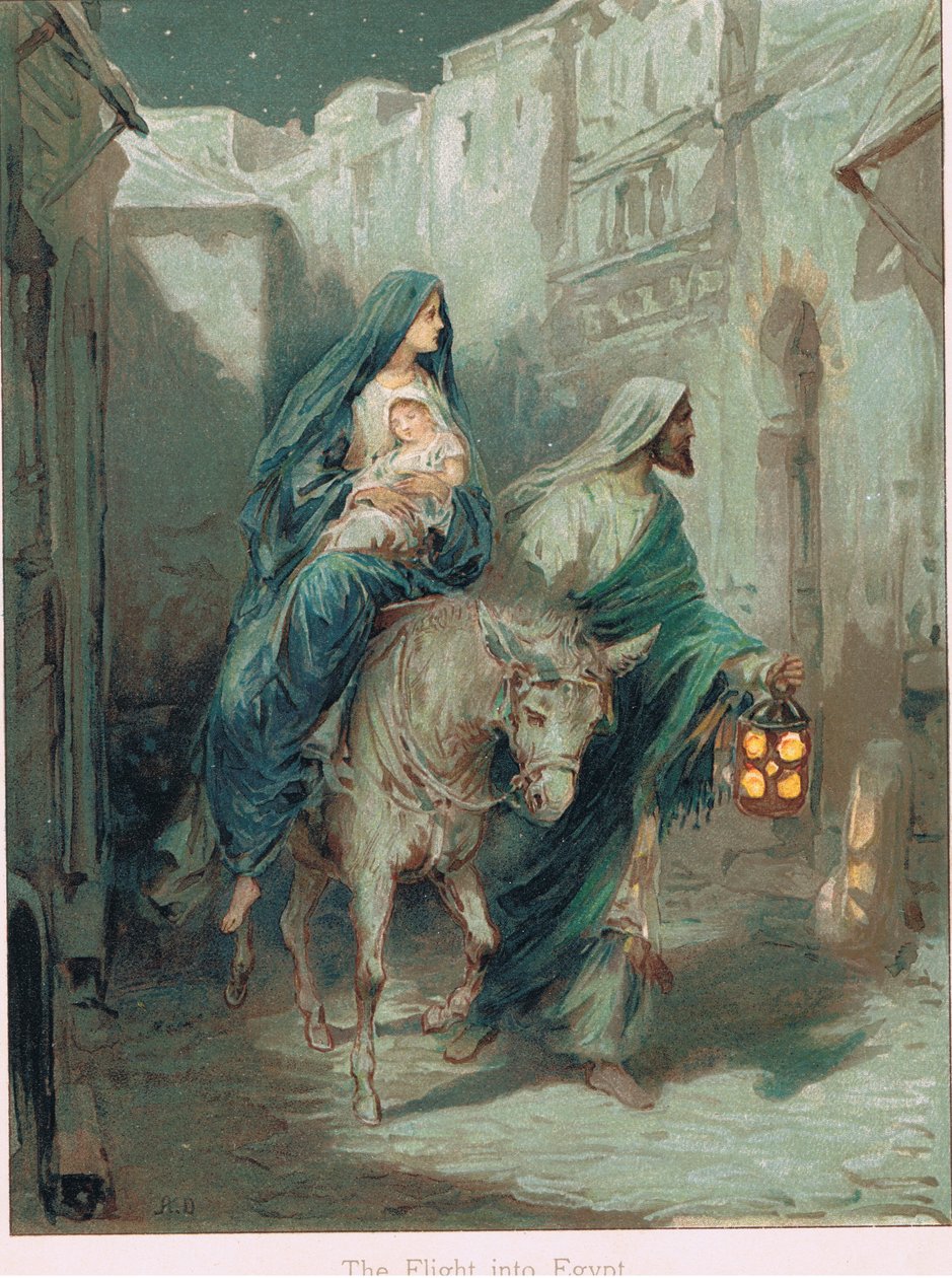 Ilustración de "Bible Stories" de Ernest Nister, c.1910 (litografía en color) de Robert Ambrose Dudley