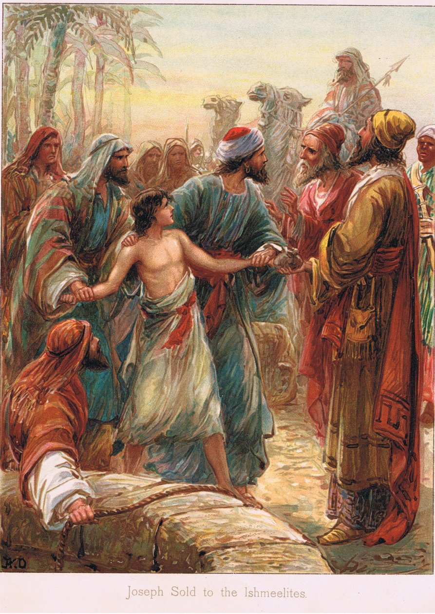 Ilustración de "Bible Stories" de Ernest Nister, c.1910 (litografía en color) de Robert Ambrose Dudley