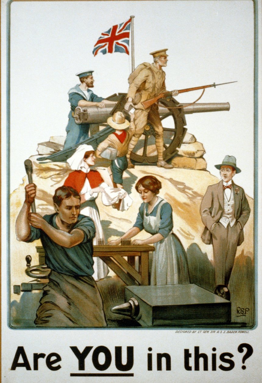 Cartel británico de la Primera Guerra Mundial de Robert Baden Powell