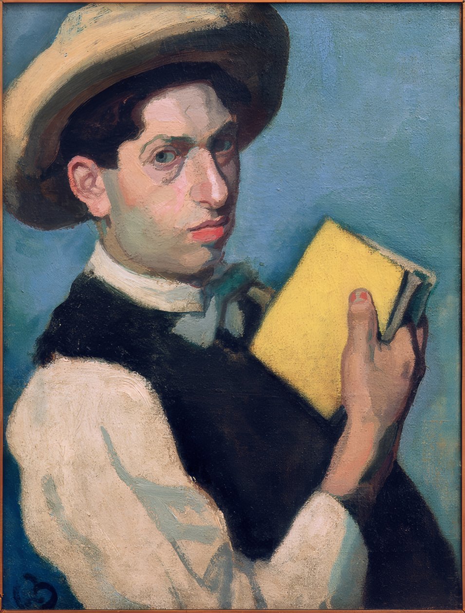 Autorretrato con sombrero de paja de Robert Bereny