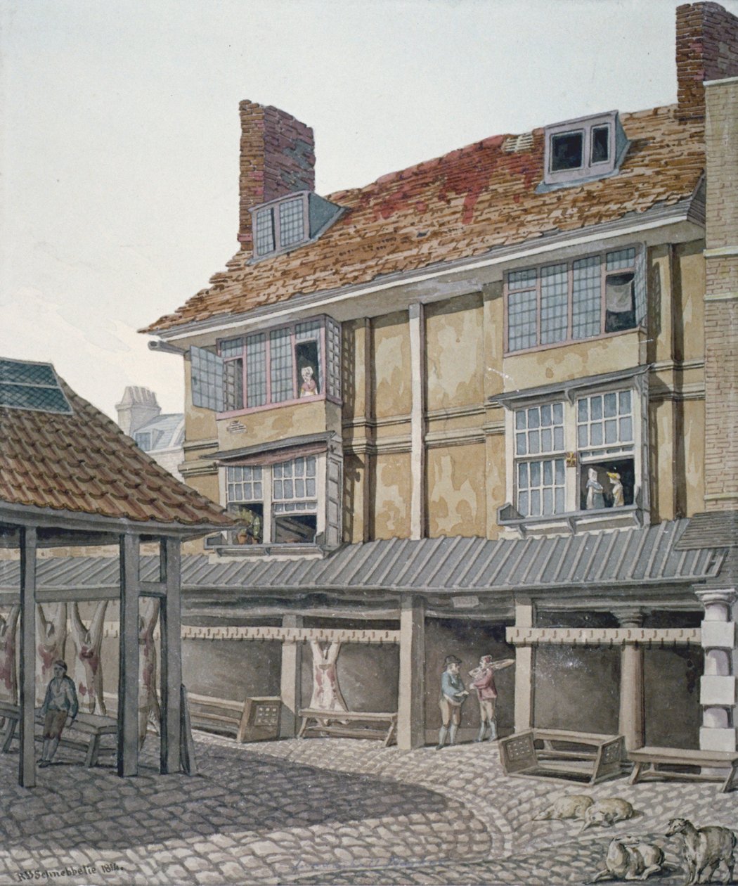 Mercado de Leadenhall, Ciudad de Londres de Robert Blemmell Schnebbelie