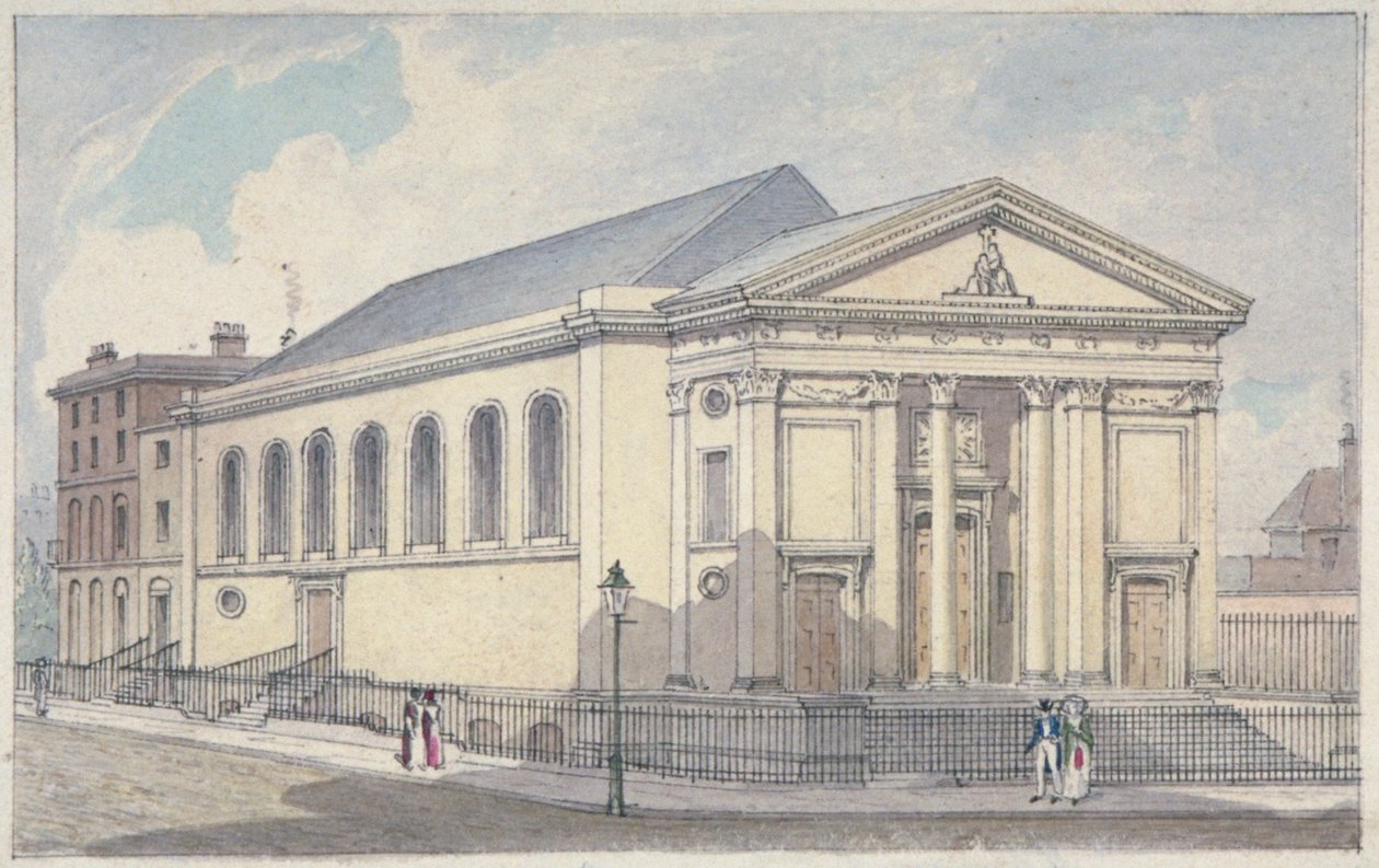 Iglesia Católica Romana de Santa María, Moorfields, Ciudad de Londres de Robert Blemmell Schnebbelie