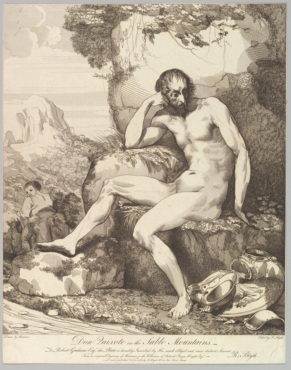 Don Quijote en las Montañas Sable, 20 de octubre de 1782 de Robert Blyth