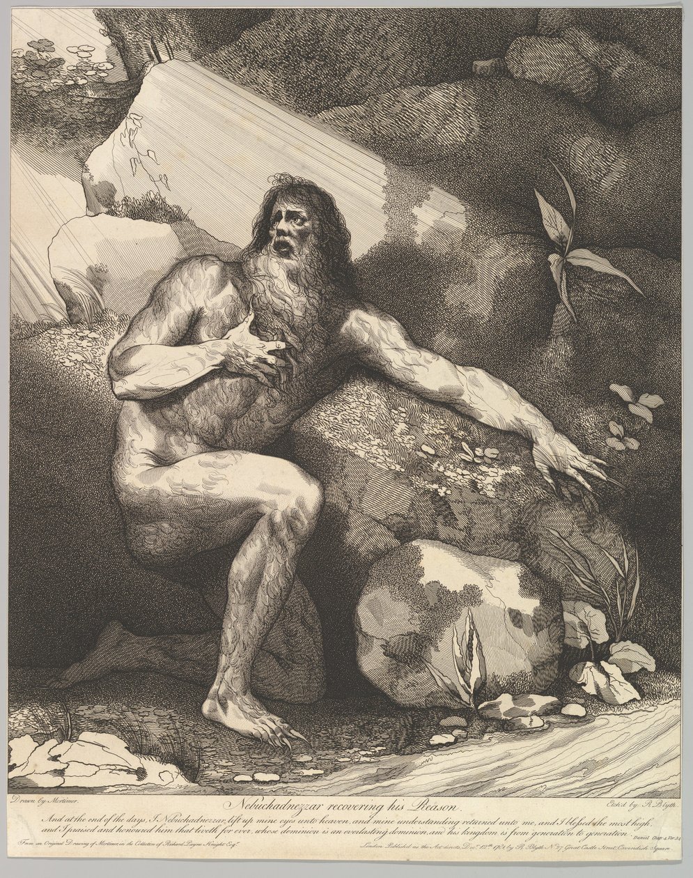 Nabucodonosor recuperando su razón, 20 de octubre de 1782 de Robert Blyth