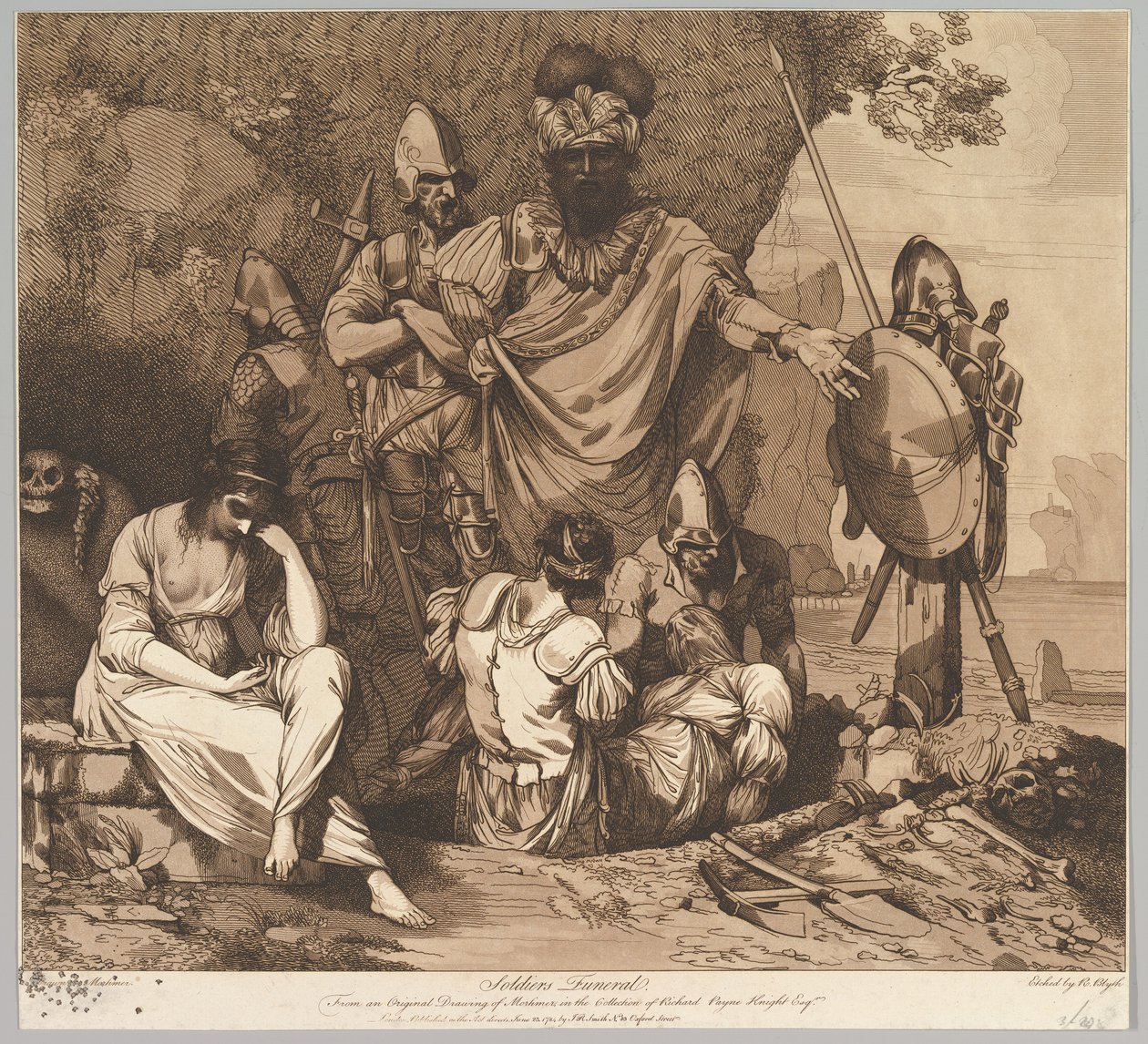 Funeral de soldados de La vida y muerte de un soldado, 1 de mayo de 1781 de Robert Blyth