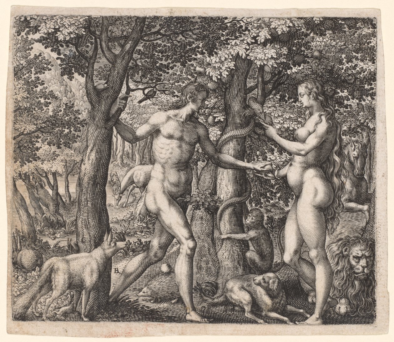 Adán y Eva, finales de 1500 de Robert Boissard