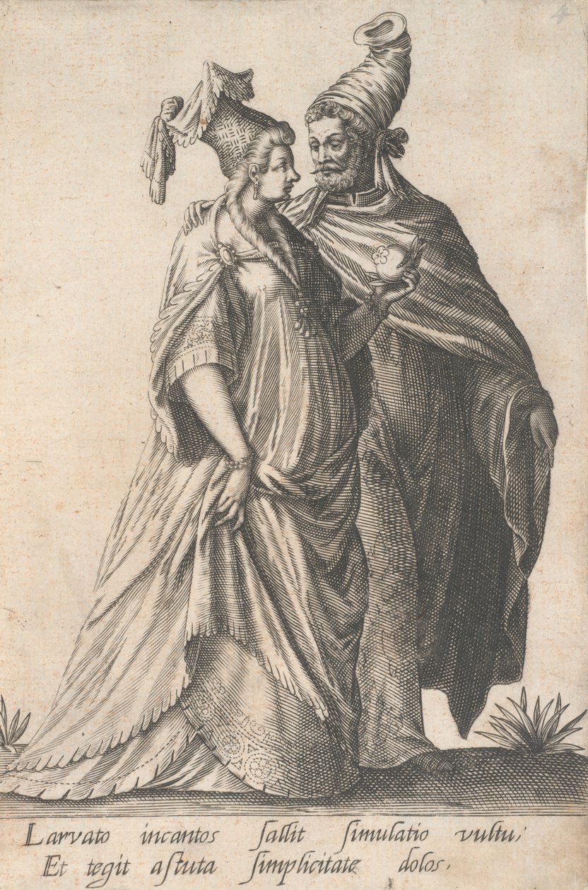 Pareja paseando, de las Mascaradas de Robert Boissard