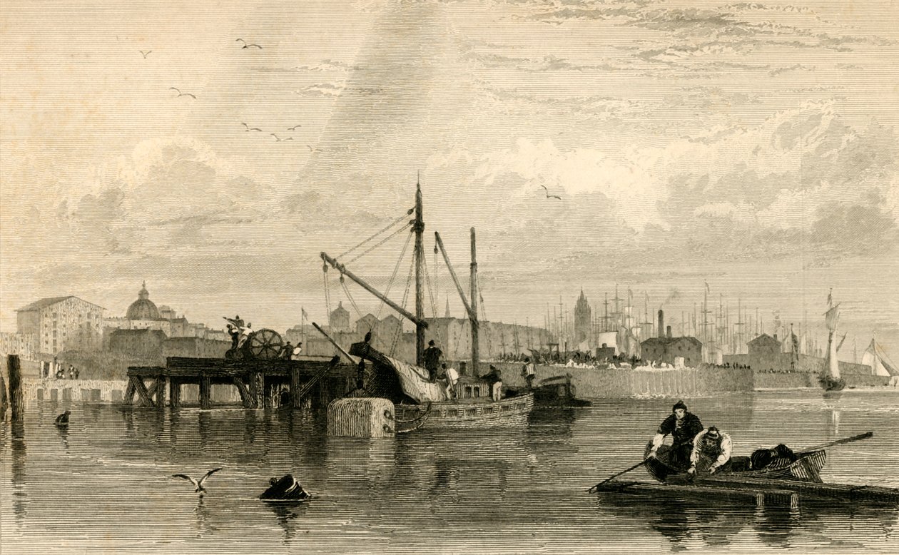 Liverpool, desde el Mersey, No. 1..., mediados del siglo XIX de Robert Brandard