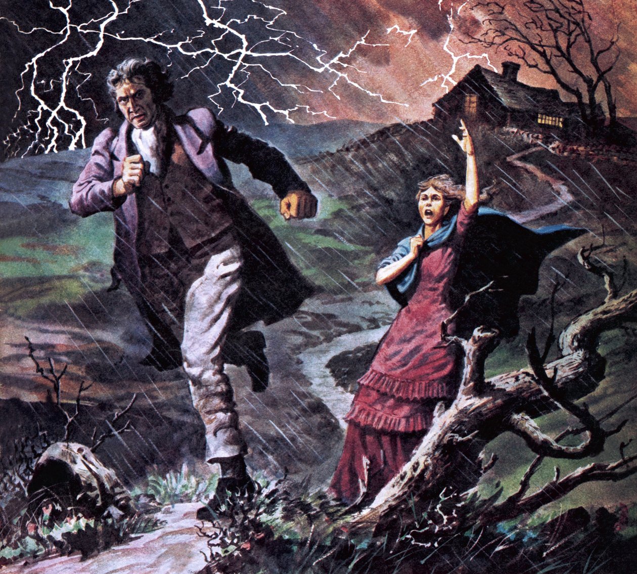 Heathcliff y Cathy, de la novela Cumbres Borrascosas de Robert Brook