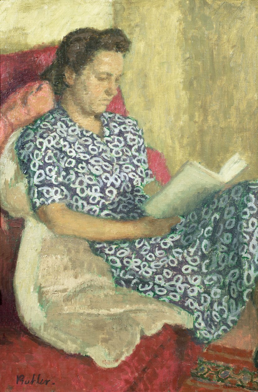 Retrato de una mujer leyendo de Robert Buhler