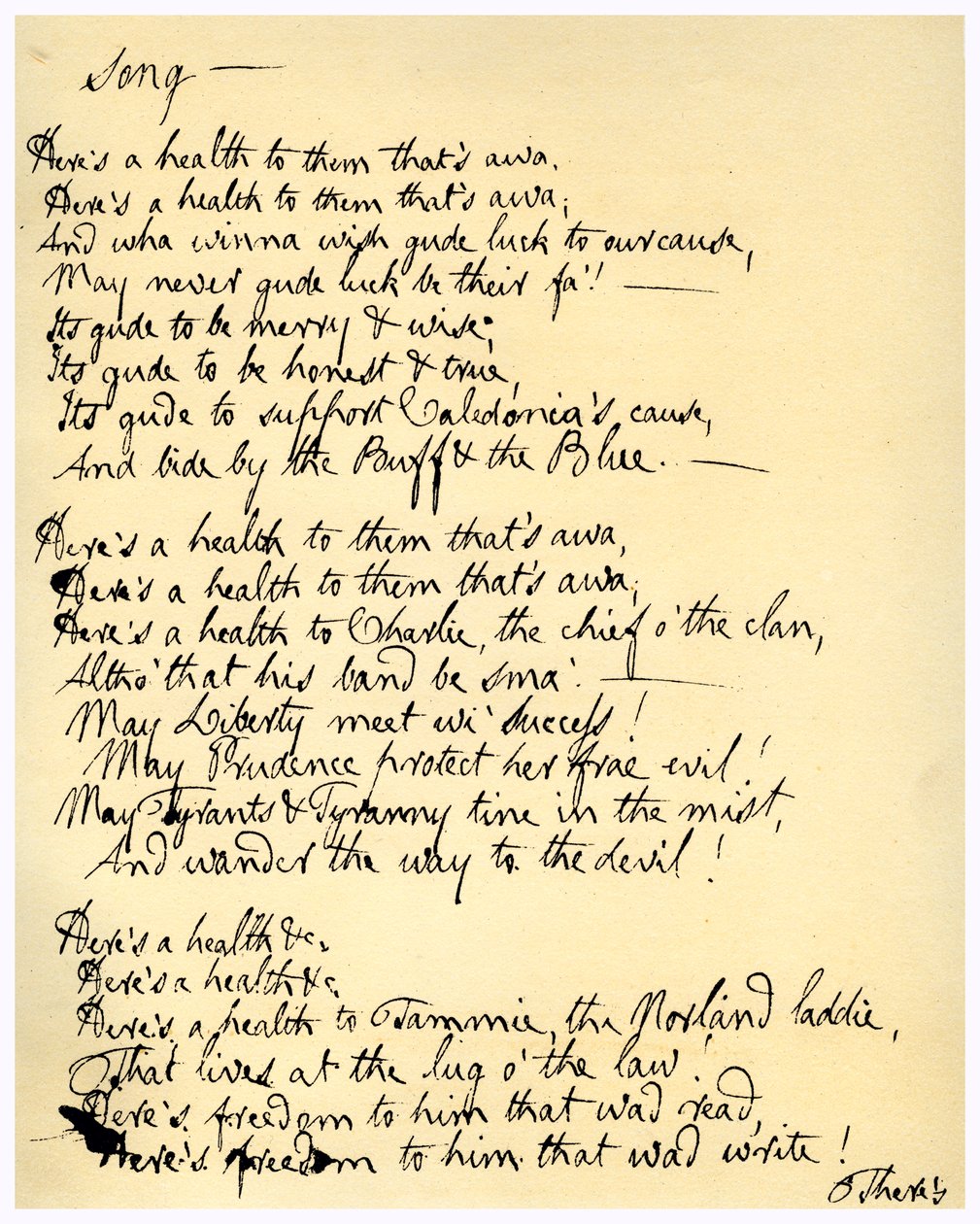 Un brindis por los que se han ido de Robert Burns