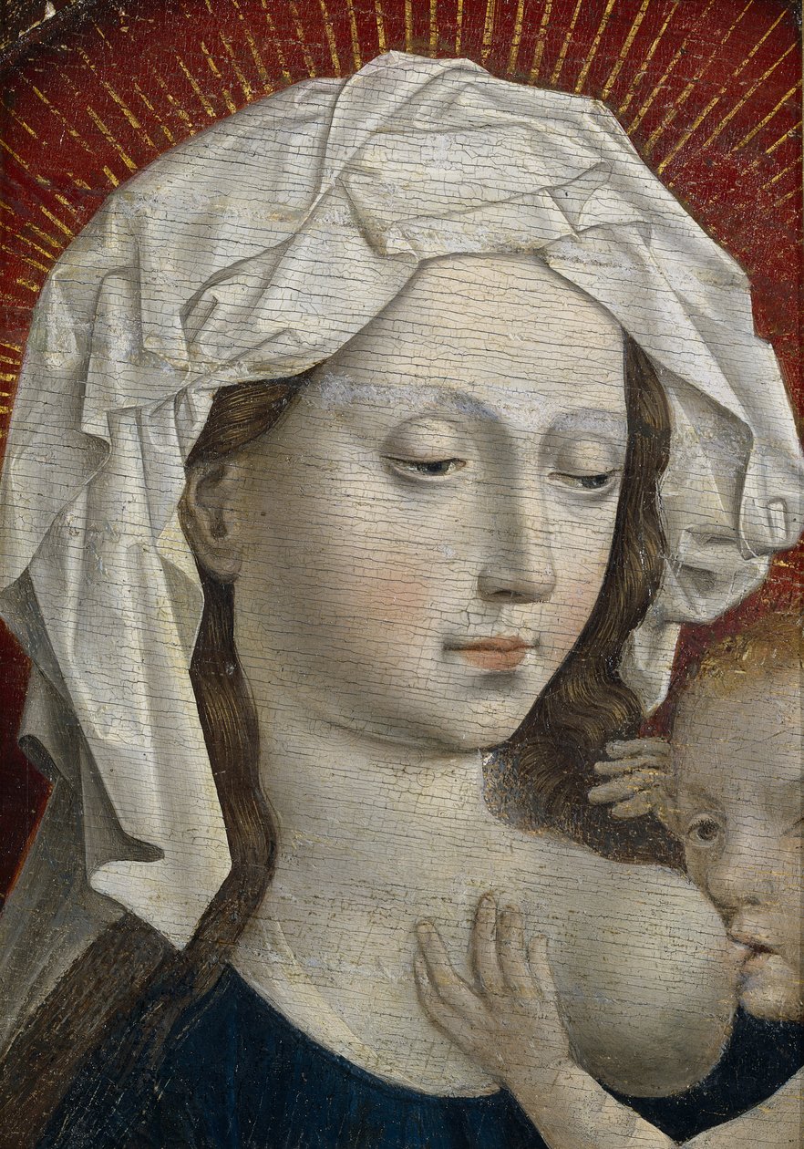 La Virgen amamantando al Niño, siglo XV de Robert, Campin