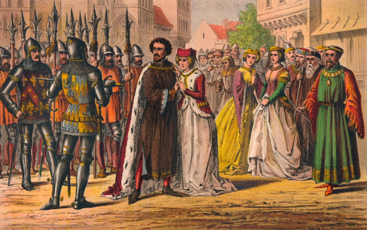 Mi señor, la mente de Bolingbroke ha cambiado, debes ir a Pomfret, no a la Torre, c1875 de Robert Charles Dudley