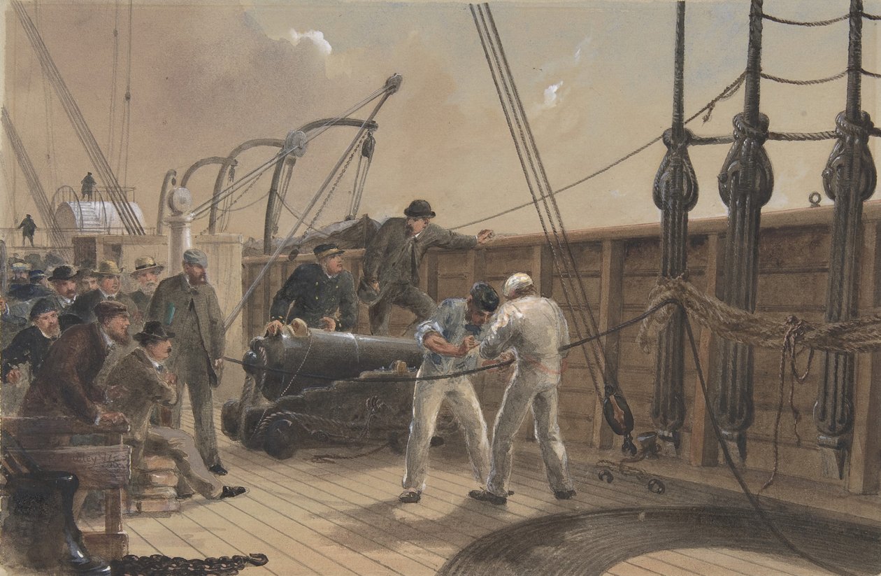 Empalmando el Cable después del Primer Accidente a Bordo del Gran Oriente de Robert Charles Dudley
