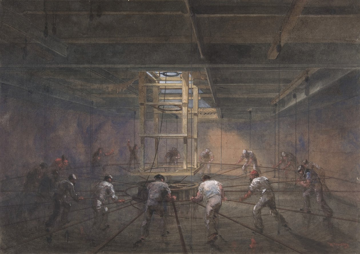 Vista del interior de uno de los tanques a bordo del Great Eastern, 1865-66 de Robert Charles Dudley