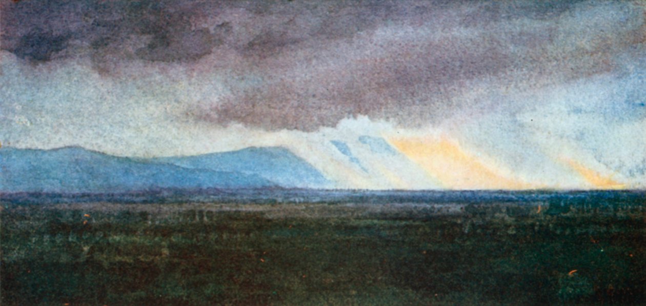 La llanura del Arno desde Bellosguardo (litografía en color) de Robert Charles Goff