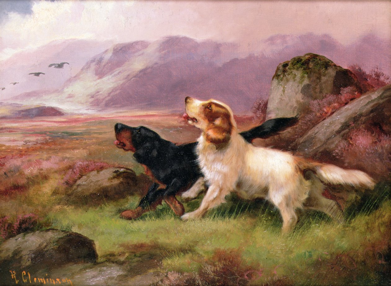 Perros de caza (uno de un par) de Robert Cleminson