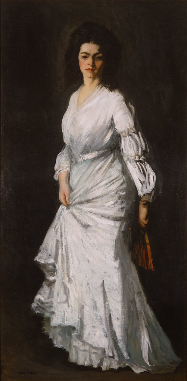 La mujer de blanco: Retrato de Eugenie Stein de Robert Cozad Henri