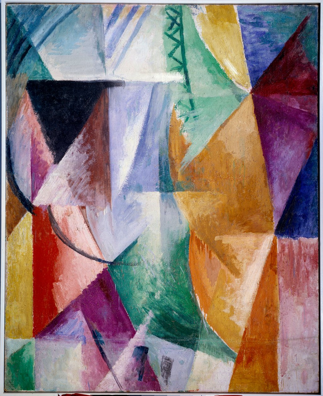 Una ventana o diseño para tres ventanas. Pintura de Robert Delaunay (1885-1941) de Robert Delaunay