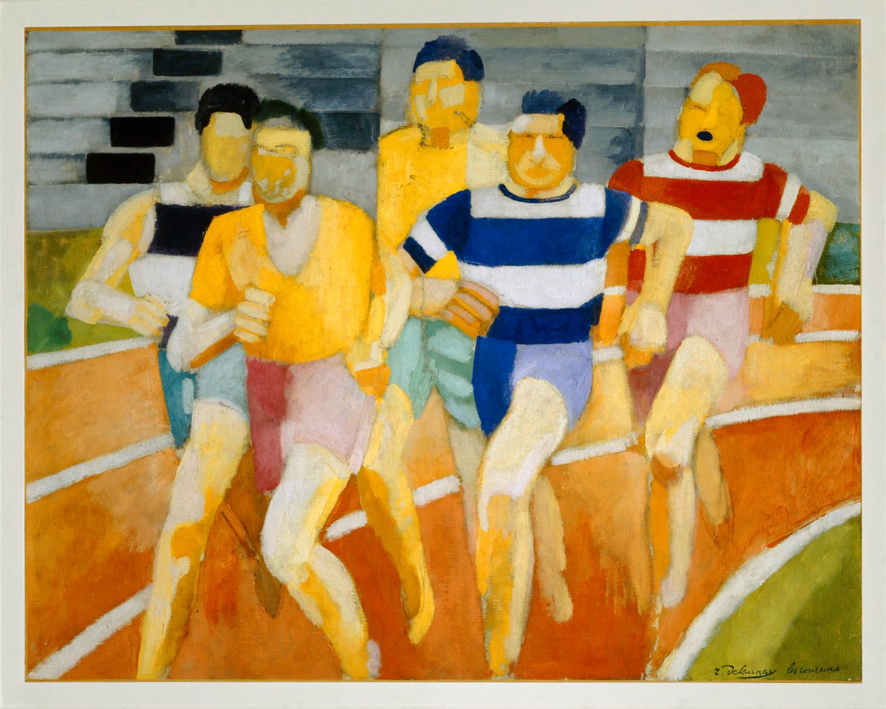 Les coureurs - los corredores ... (pintura sobre lienzo) de Robert Delaunay