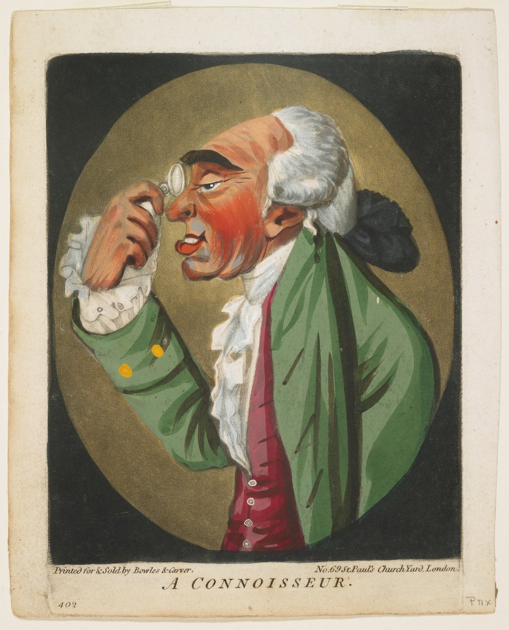 Un conocedor, de Un libro de cabezas, 1795 de Robert Dighton