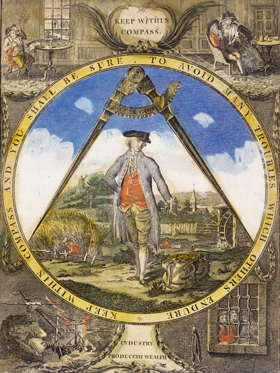 Mantente Dentro del Compás c. 1784 de Robert Dighton