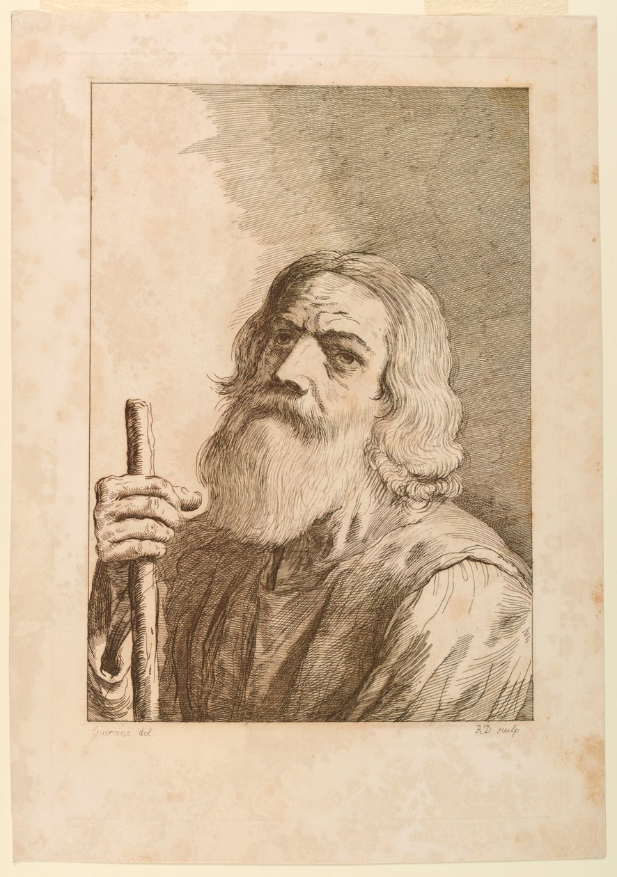Viejo con un bastón de Robert Dighton