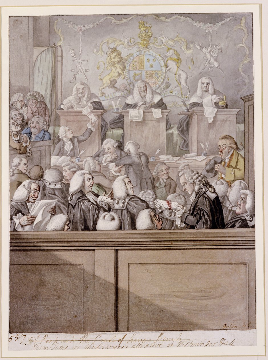 Tiempo de Término - o los Abogados todos vivos en Westminster Hall de Robert Dighton