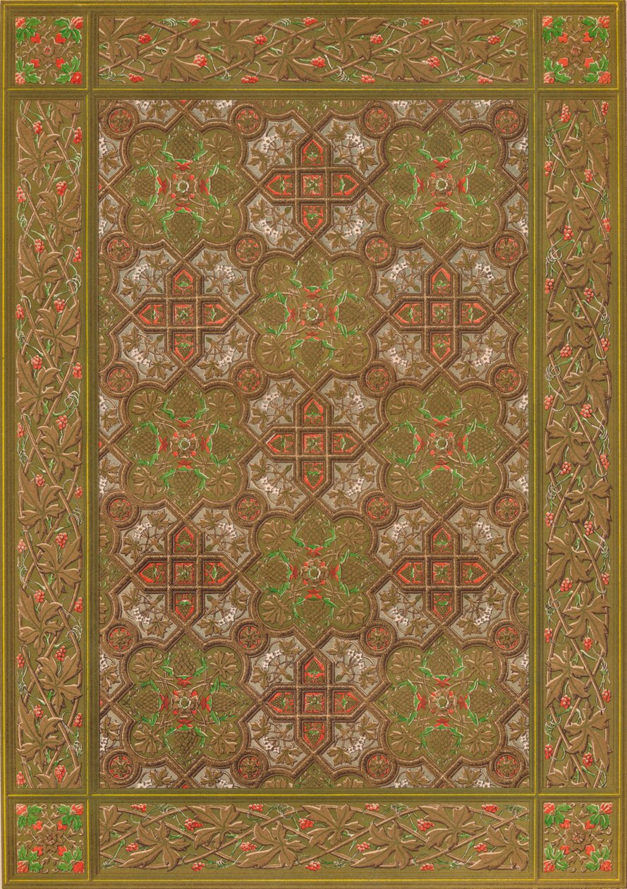 Un panel de cuero repujado por Habenicht, Viena, 1863 de Robert Dudley