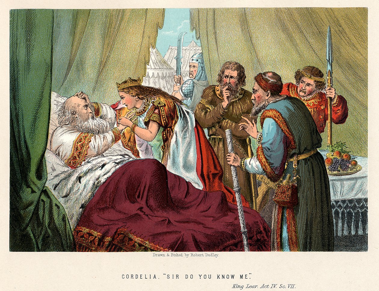 Escena de El Rey Lear de Shakespeare, c. 1858 de Robert Dudley