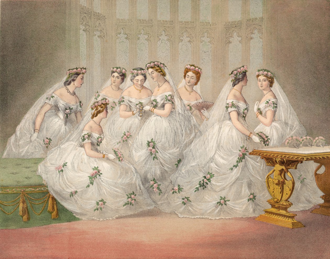 Las damas de honor (cromolito) de Robert Dudley
