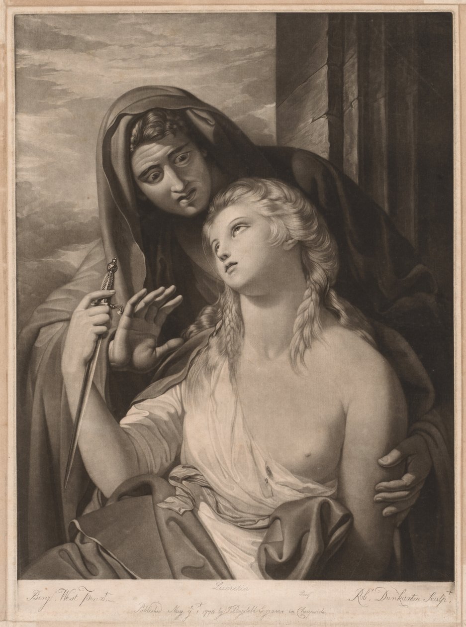 Muerte de Lucrecia, 1770 de Robert Dunkarton