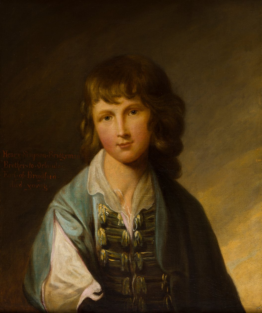 Retrato de Henry Simpson Bridgeman (1757-1782) de niño, c.1767-77 (óleo sobre lienzo) de Robert Edge Pine