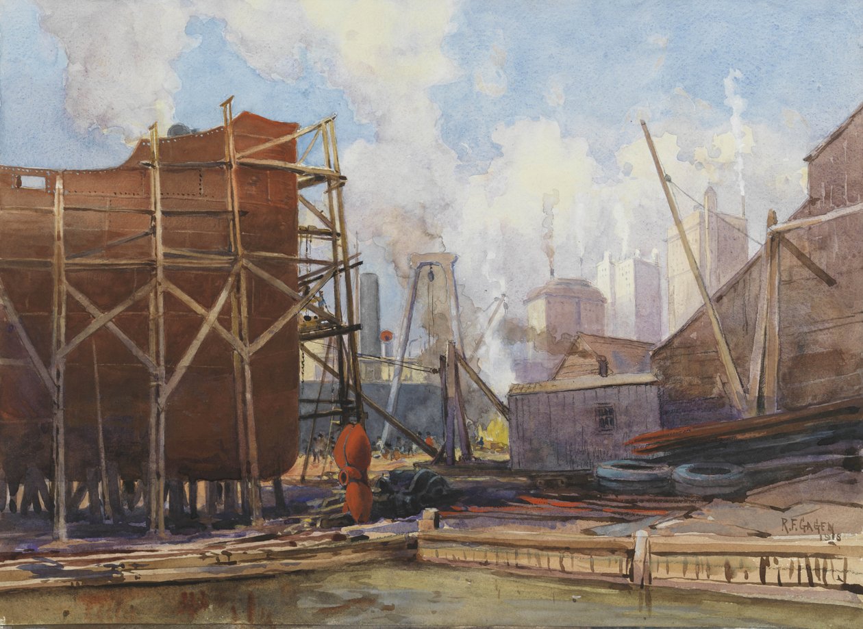Construcción naval de Toronto, 1918 de Robert Ford Gagen