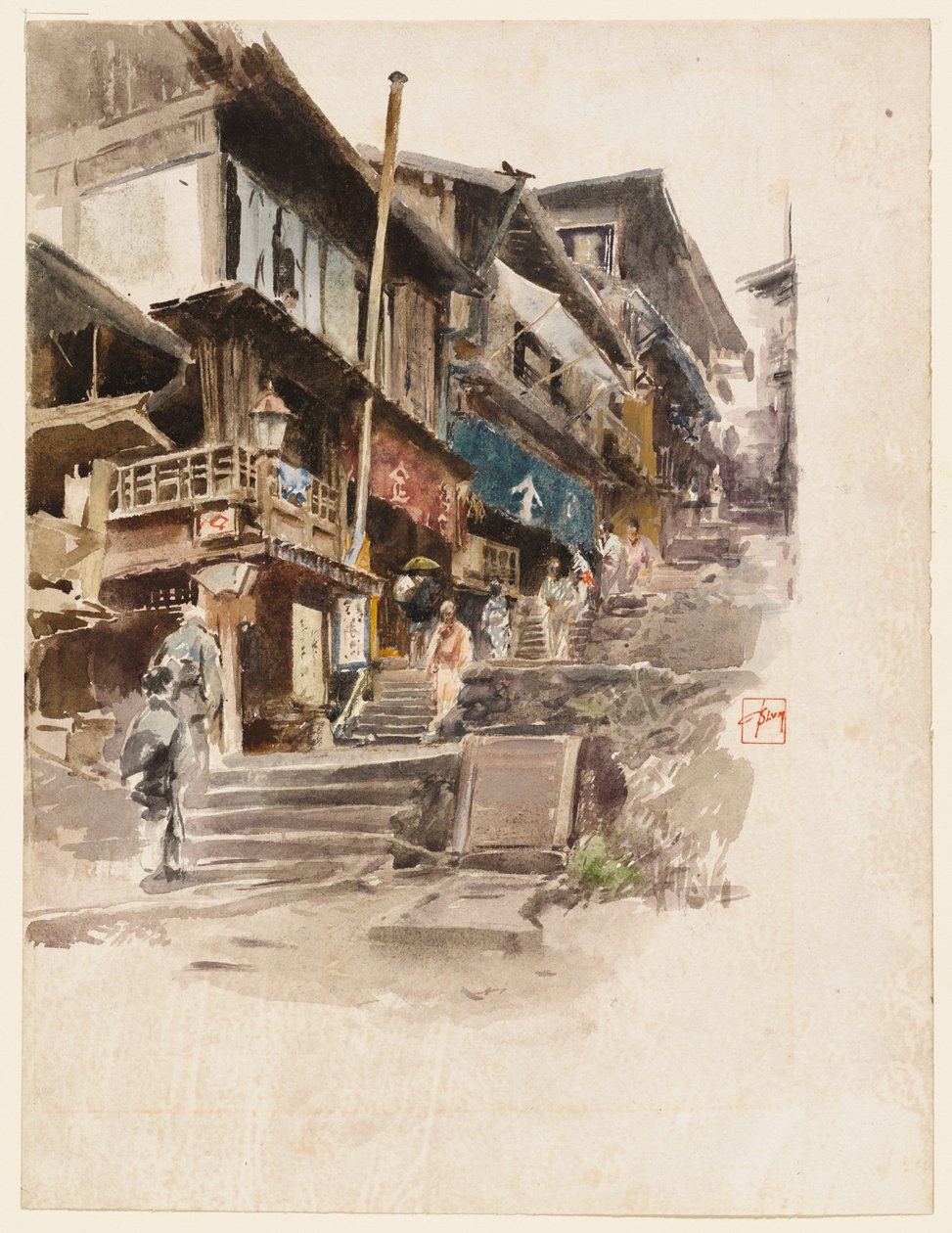 Una calle de Ikao, Japón, II de Robert Frederick Blum