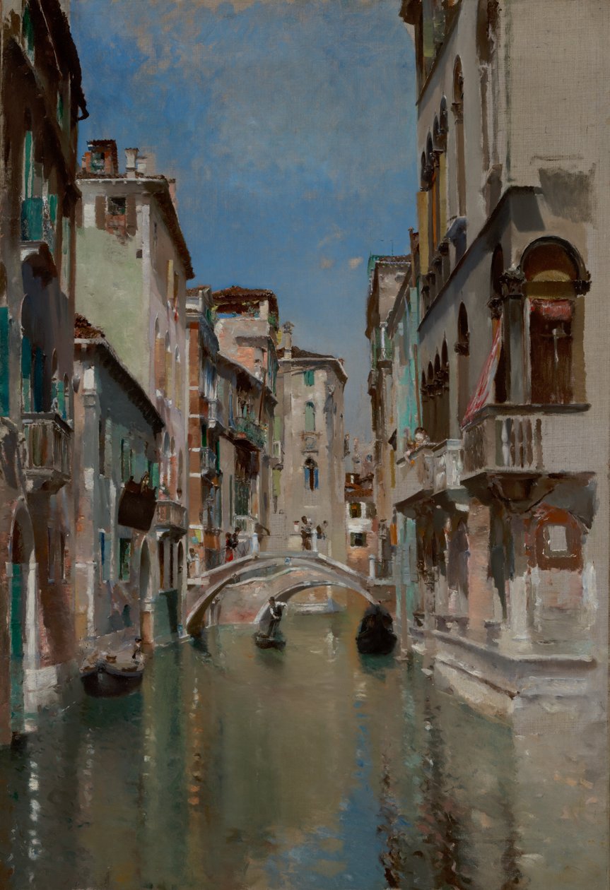 Canal de Venecia, barrio de San Trovaso de Robert Frederick Blum