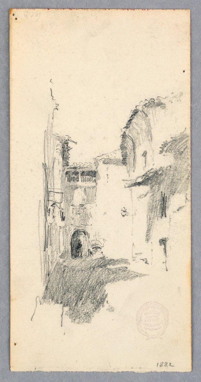 Dibujo, Escena callejera, 1882 de Robert Frederick Blum