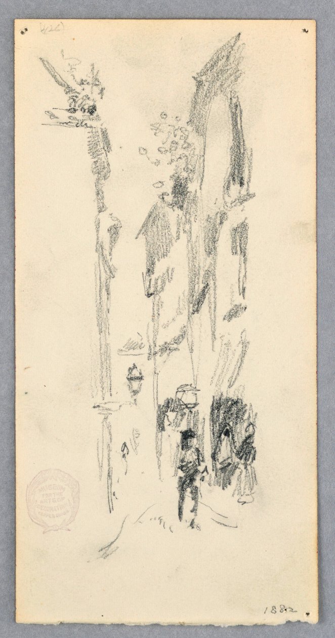 Dibujo, Escena callejera, Venecia, 1882 de Robert Frederick Blum