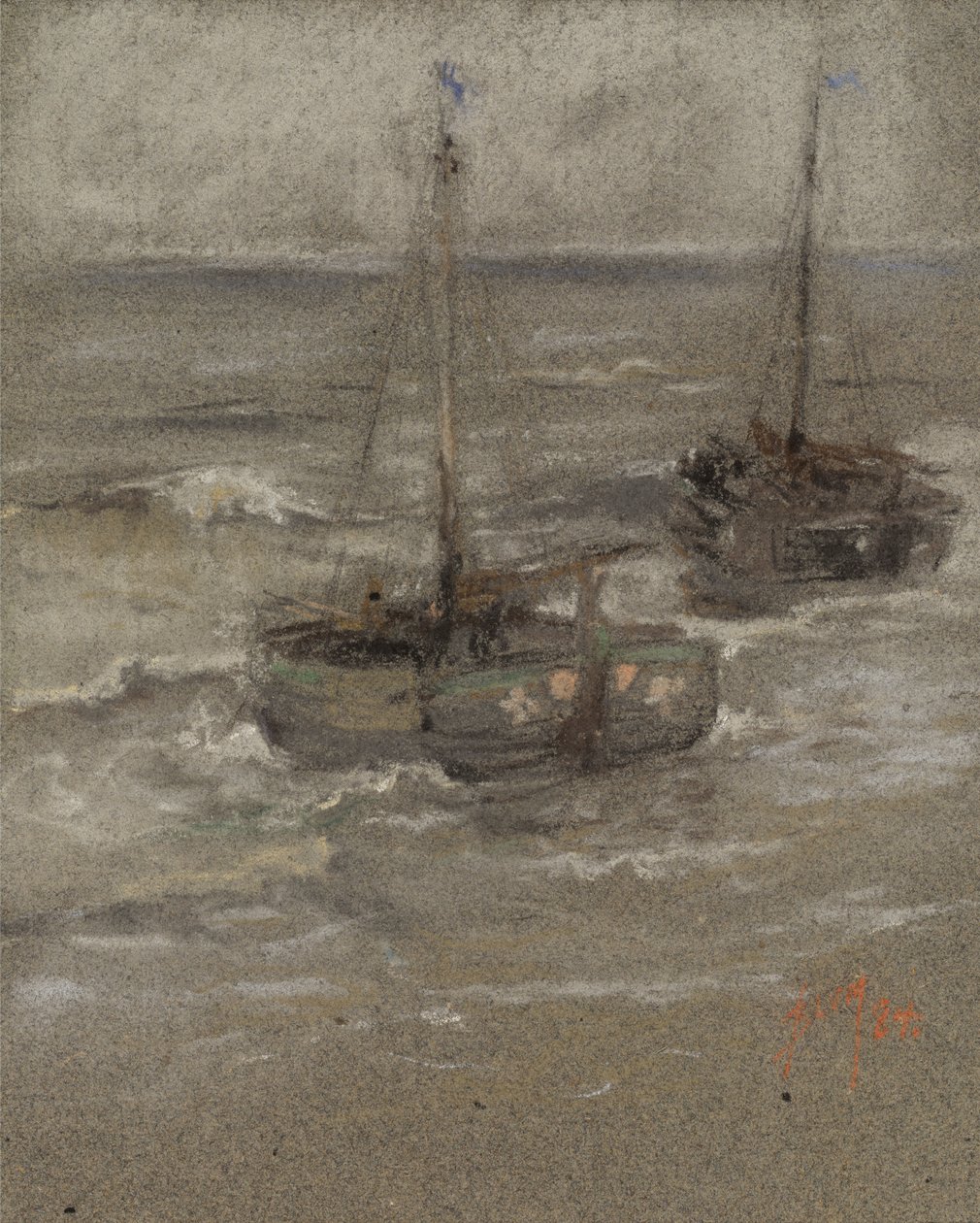 Barcos de pesca anclados de Robert Frederick Blum