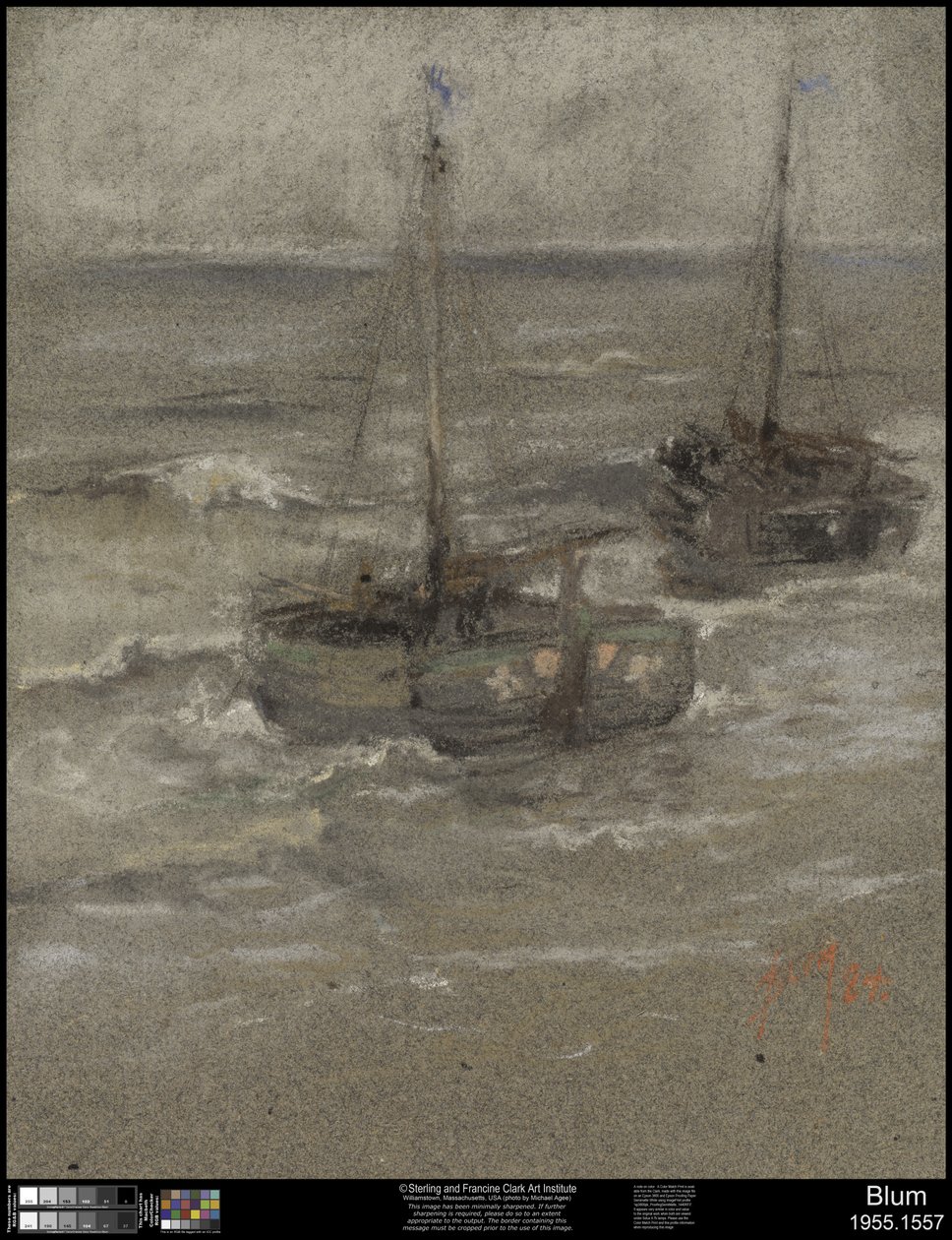 Barcos de pesca anclados, 1884 de Robert Frederick Blum