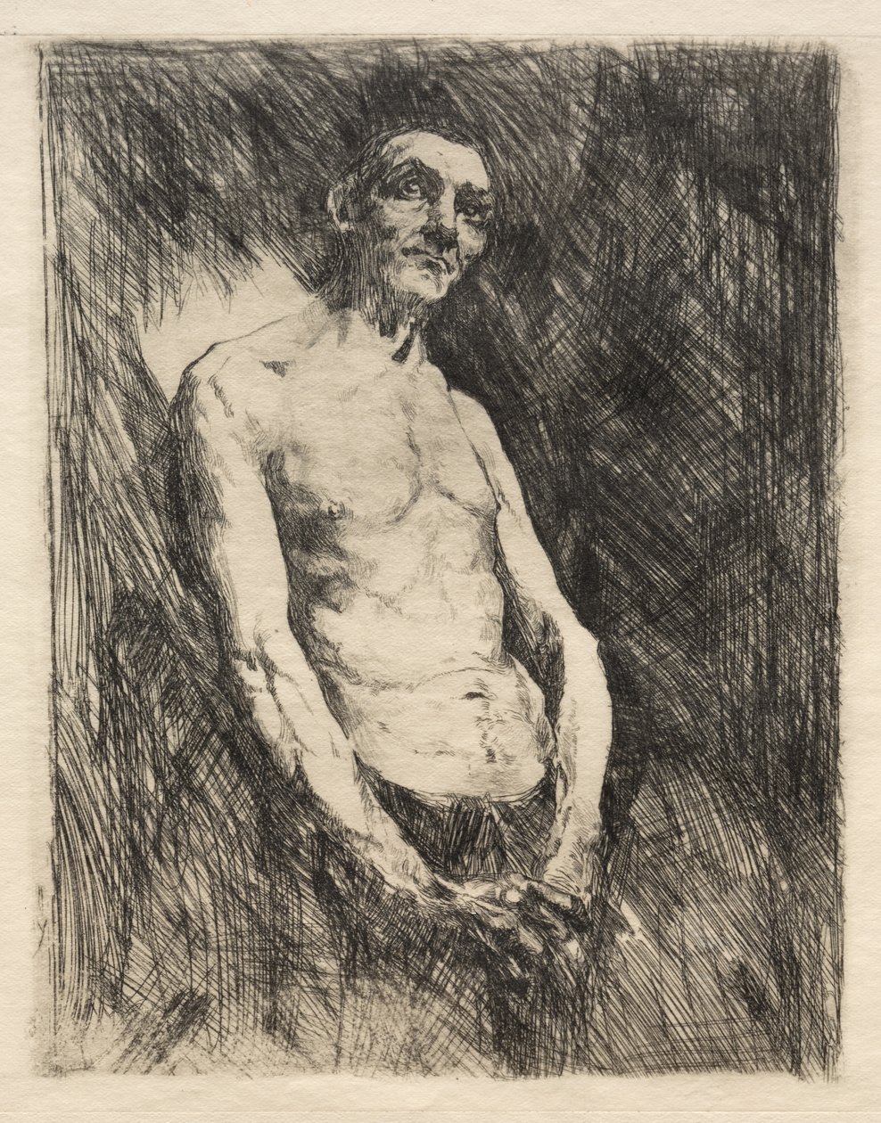 Figura semidesnuda de hombre de Robert Frederick Blum