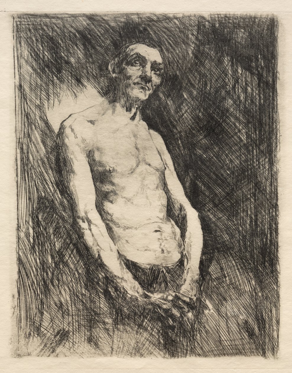 Figura semidesnuda de un hombre, 1800s de Robert Frederick Blum