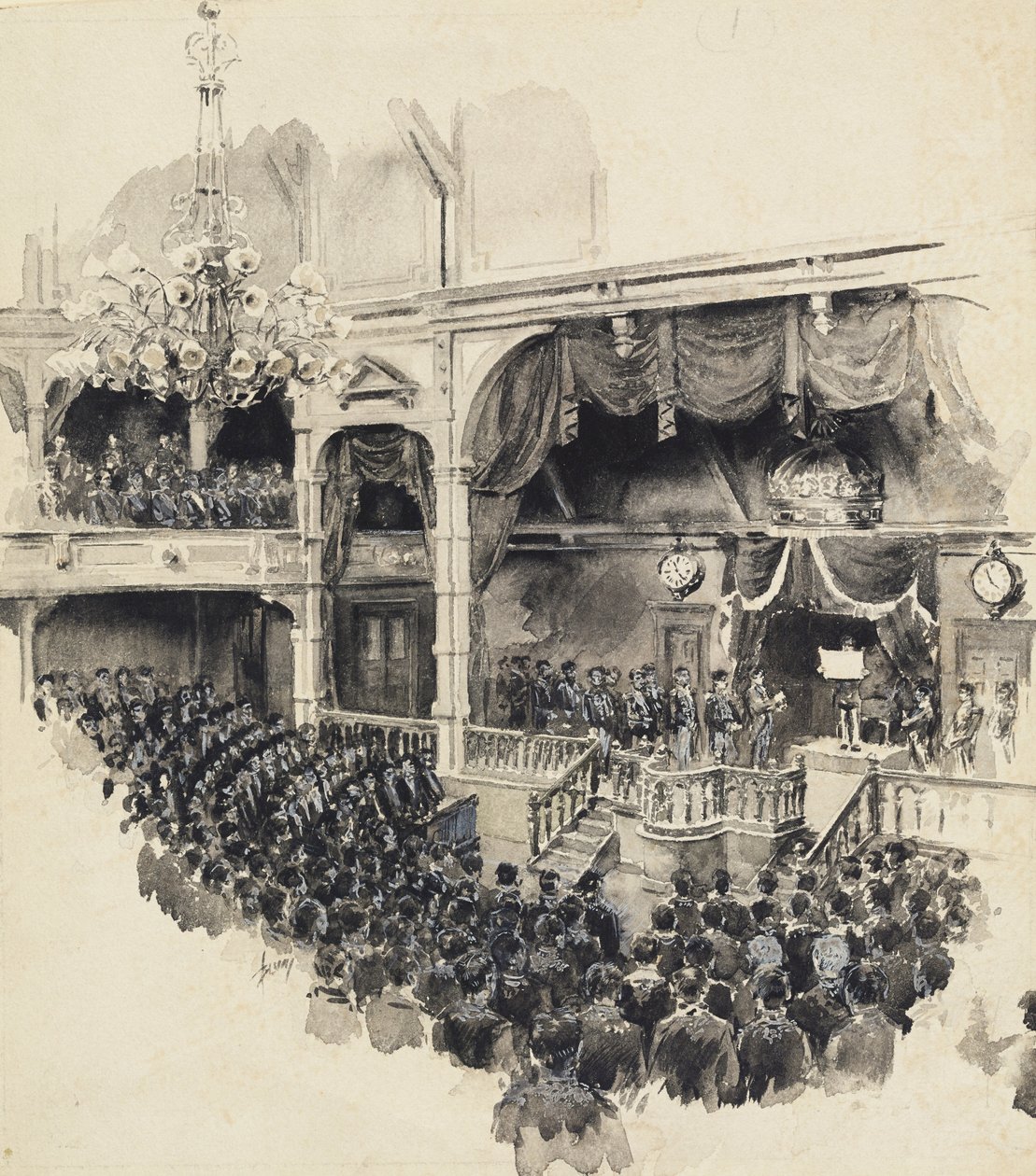 Escena de apertura del Parlamento Japonés, 1890 de Robert Frederick Blum