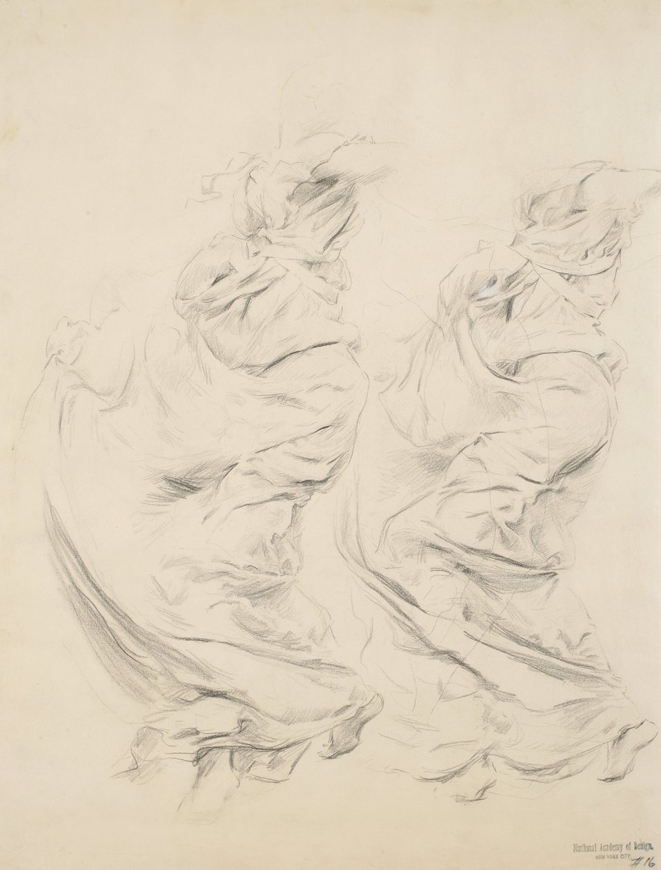 Boceto de drapeado posiblemente para mural Moods to Music, 1893-95 de Robert Frederick Blum